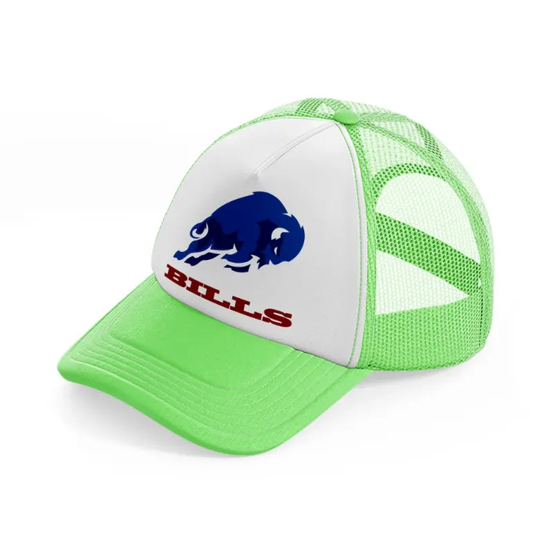 buffalo bills blue and white-lime-green-trucker-hat