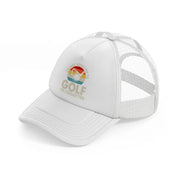 i'm not addicted to golf i'm commited white trucker hat