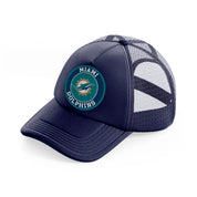 miami dolphins navy blue trucker hat