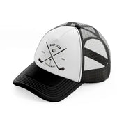 golf club tournamnet b&w-black-and-white-trucker-hat