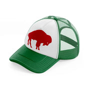 buffalo shape-green-and-white-trucker-hat