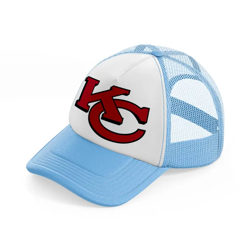 kansas city chiefs logo-sky-blue-trucker-hat