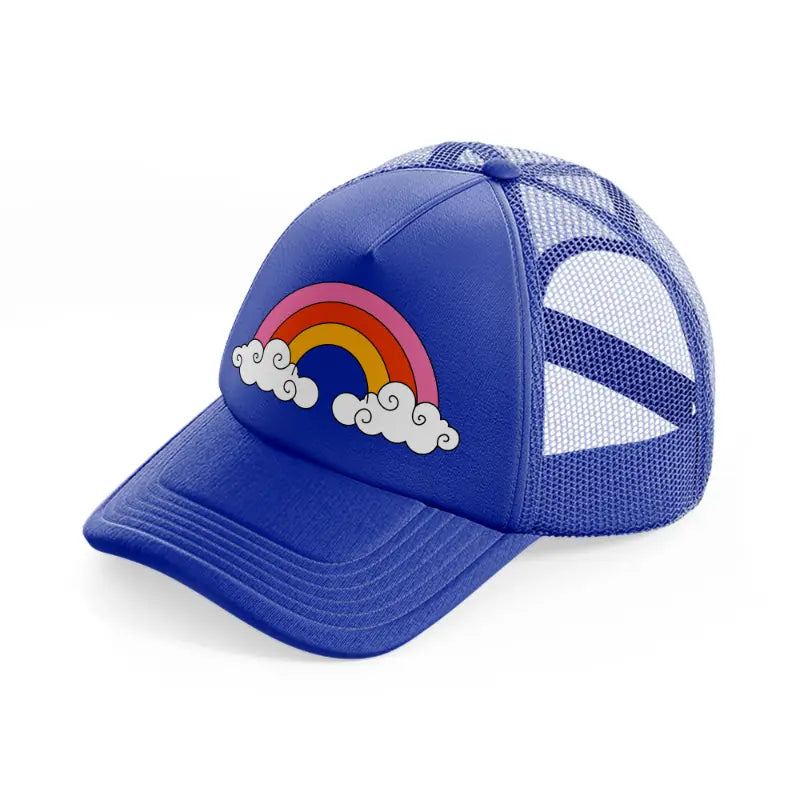 retro elements 70 blue trucker hat