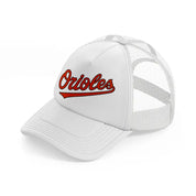 orioles fan white trucker hat