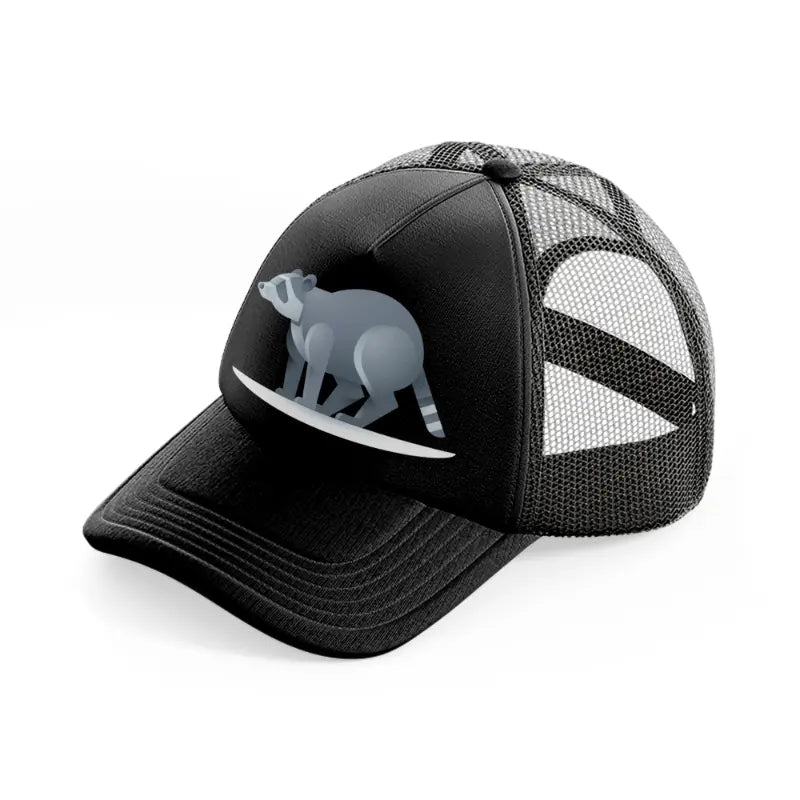 014-raccoon-black-trucker-hat