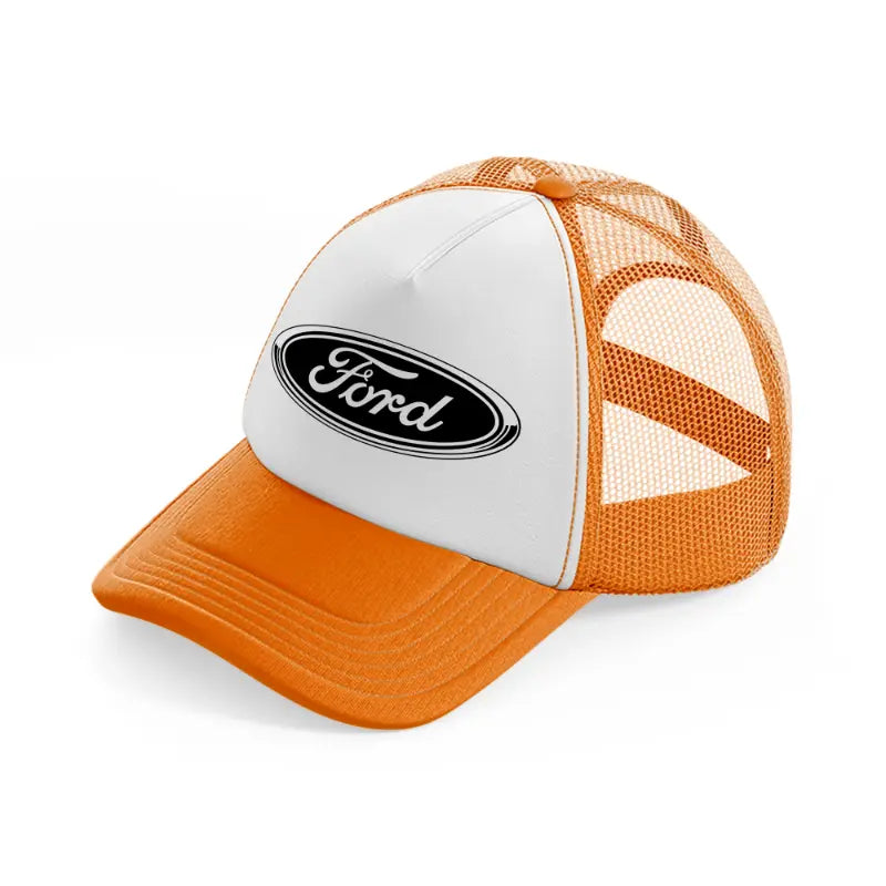 ford black orange trucker hat