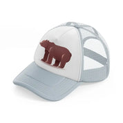 013 bear grey trucker hat