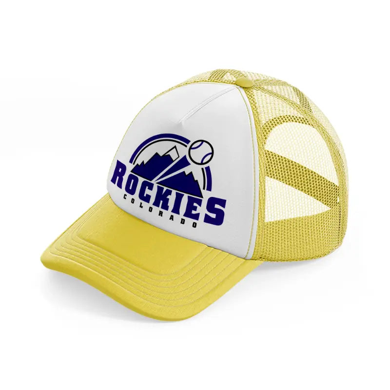 rockies colorado yellow trucker hat