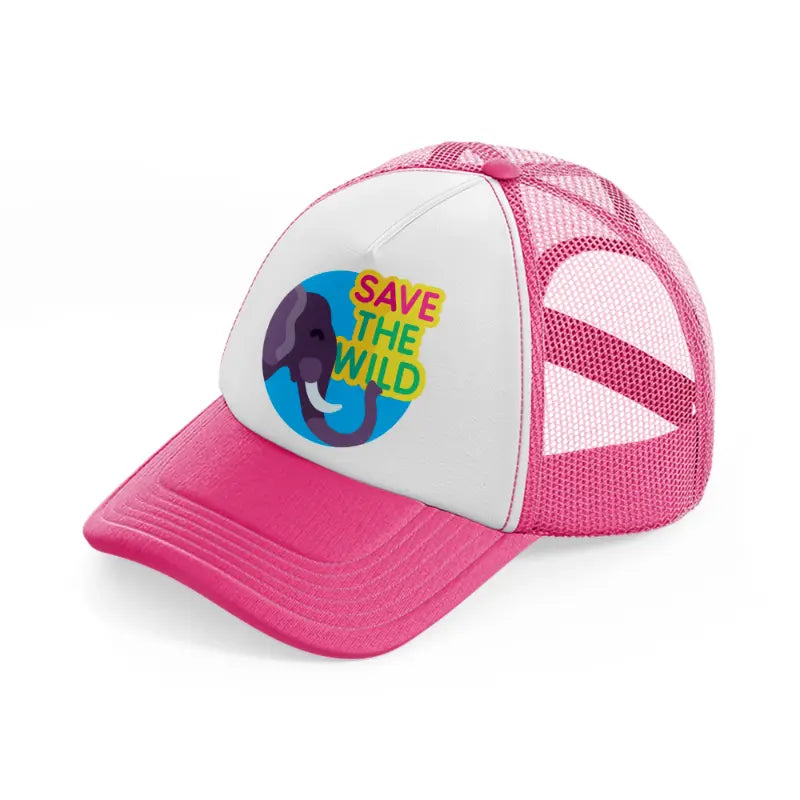save-the-wild-neon-pink-trucker-hat