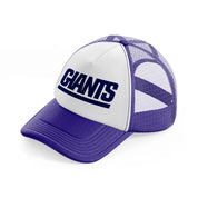 giants logo-purple-trucker-hat