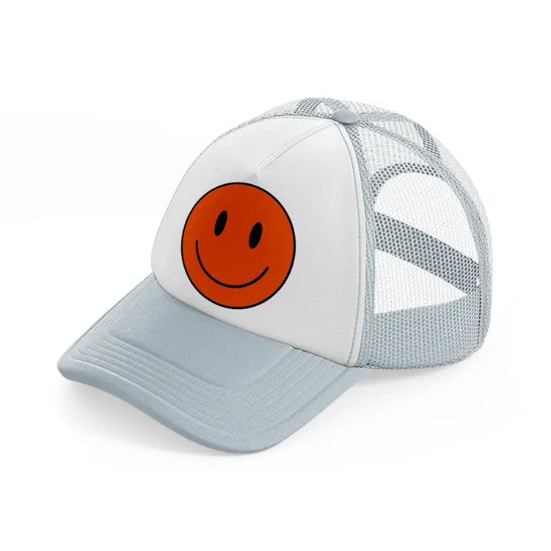 happy face red-grey-trucker-hat