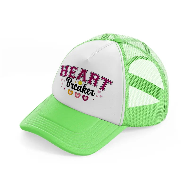 heart breaker black-lime-green-trucker-hat