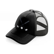 golf sticks black trucker hat