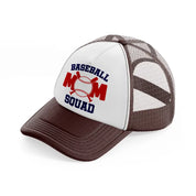 baseball mom squad-brown-trucker-hat