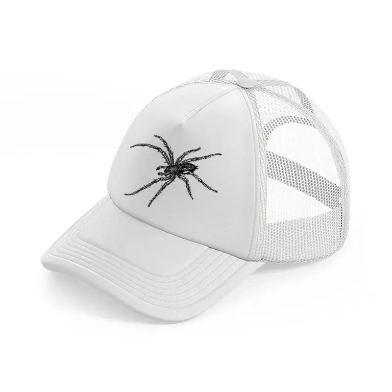 black & white spider-white-trucker-hat