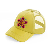 floral elements-11-gold-trucker-hat