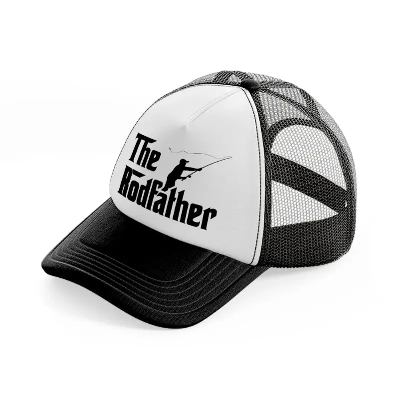 the rodfather-black-and-white-trucker-hat