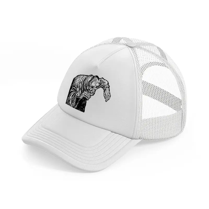death walker-white-trucker-hat