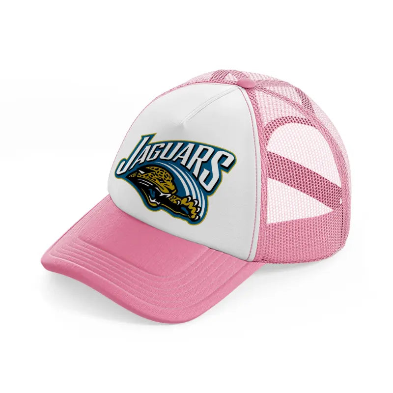 jacksonville jaguars supporter-pink-and-white-trucker-hat