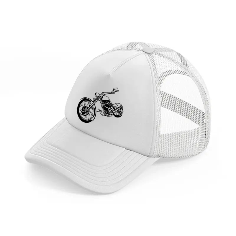 harley davidson bike vector white trucker hat