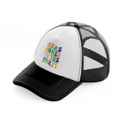 22 black and white trucker hat