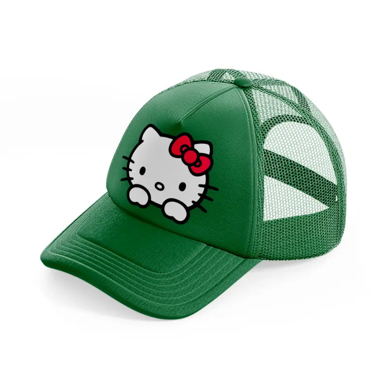 hello kitty basic green trucker hat