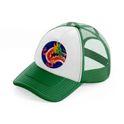 chinese zodiac (8) green and white trucker hat