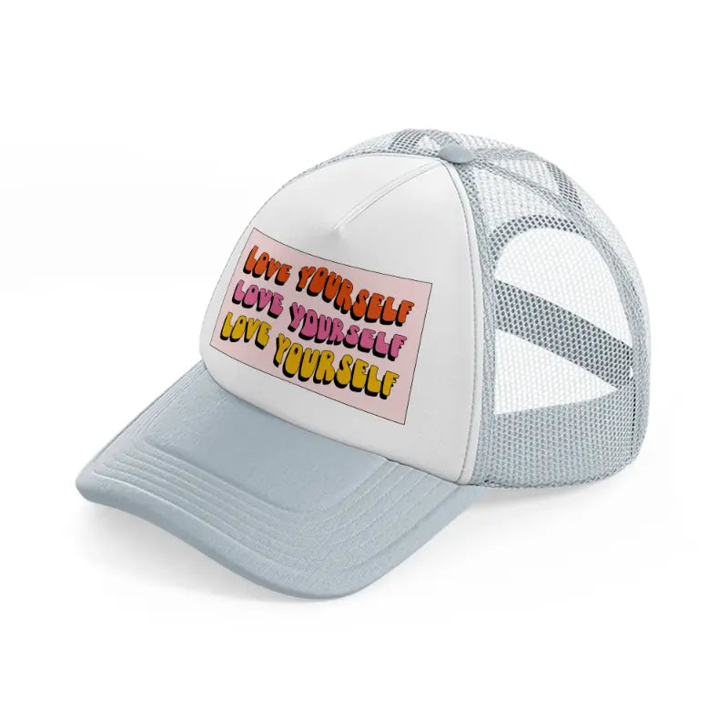 love quotes 06 grey trucker hat