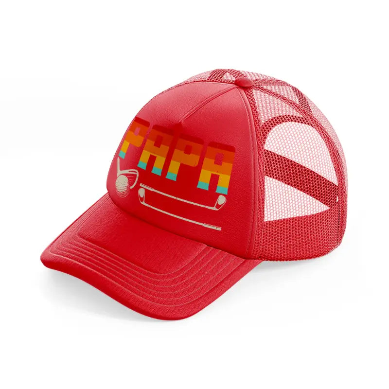papa rainbow-red-trucker-hat