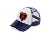 chicago bears emblem-navy-blue-and-white-trucker-hat