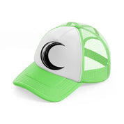 crescent moon-lime-green-trucker-hat