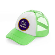 minnesota vikings badge-lime-green-trucker-hat