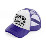 love football-purple-trucker-hat
