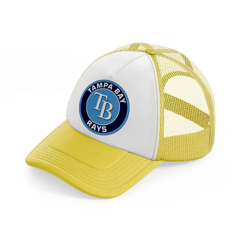 tampa bay rays badge-yellow-trucker-hat