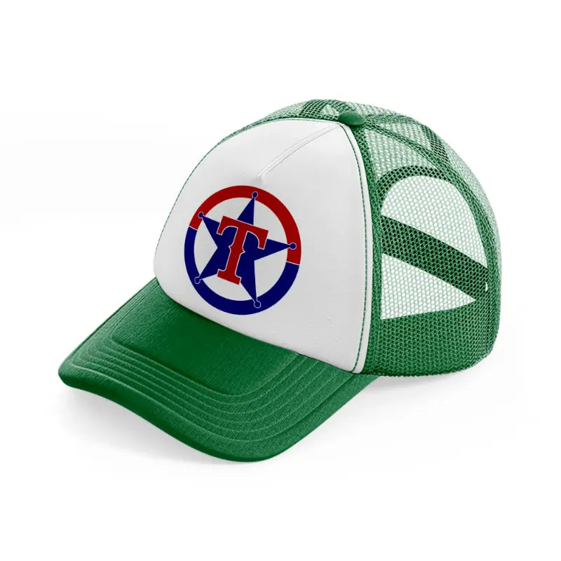 texas rangers star green and white trucker hat