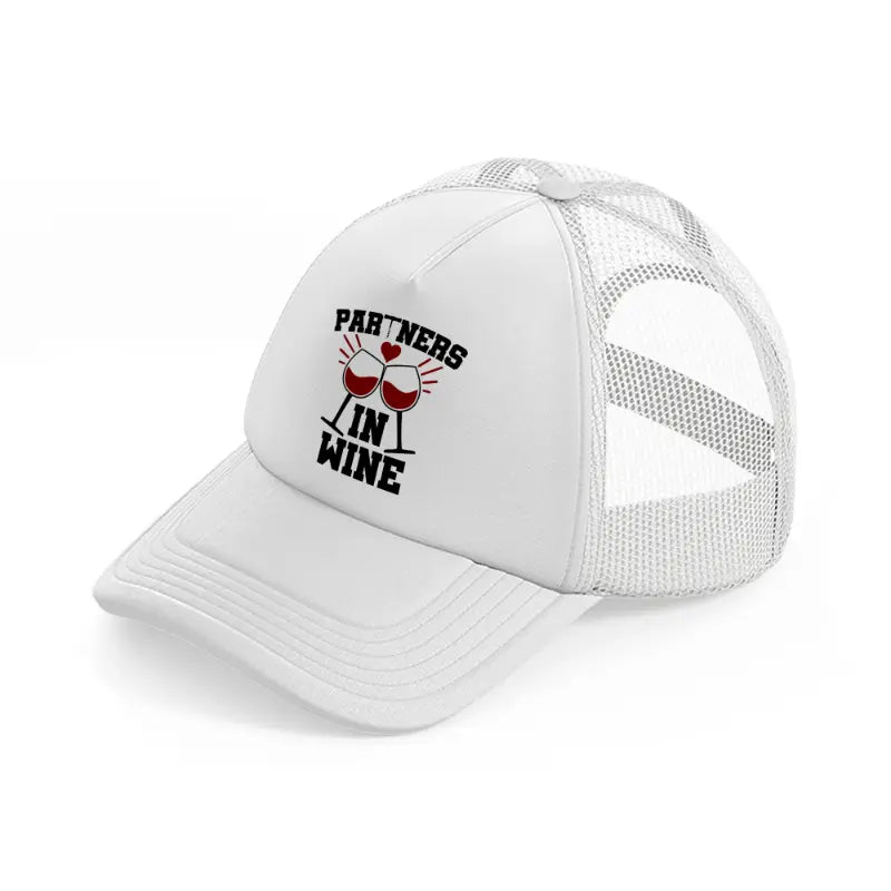 partners in wine-white-trucker-hat