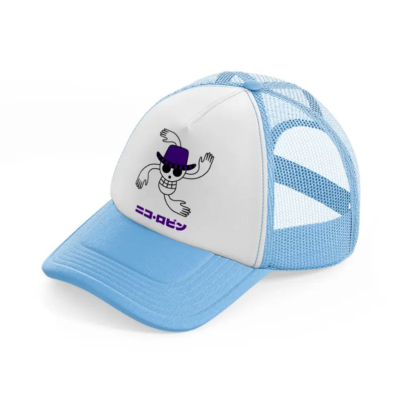 nico robin logo-sky-blue-trucker-hat