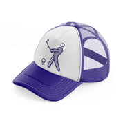 golfer outline-purple-trucker-hat