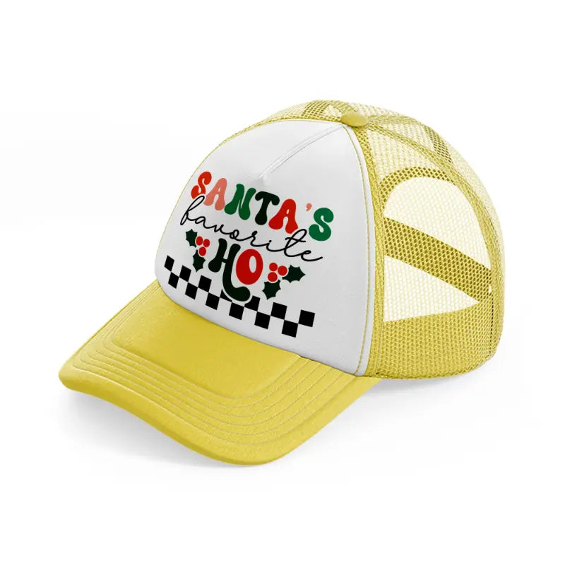 santa's favorite ho-yellow-trucker-hat