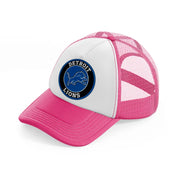 detroit lions-neon-pink-trucker-hat