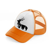 hunting symbol orange trucker hat