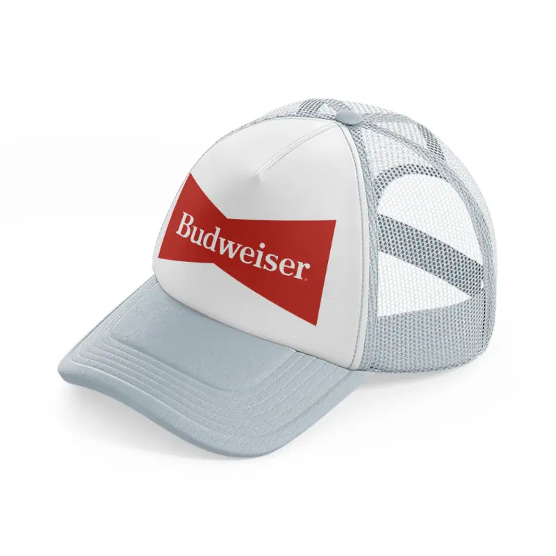 old budweiser grey trucker hat