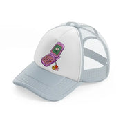 mobile grey trucker hat