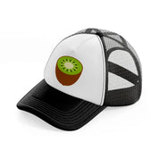 kiwi fruit black and white trucker hat