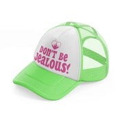 don't be jealous! heart-lime-green-trucker-hat