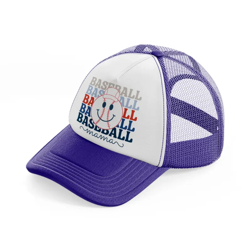 baseball baseball mama-purple-trucker-hat
