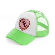 lucky heart-lime-green-trucker-hat