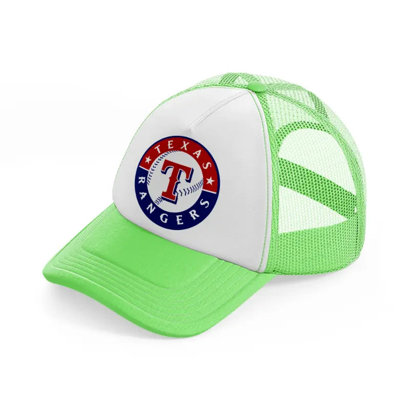 texas rangers badge-lime-green-trucker-hat