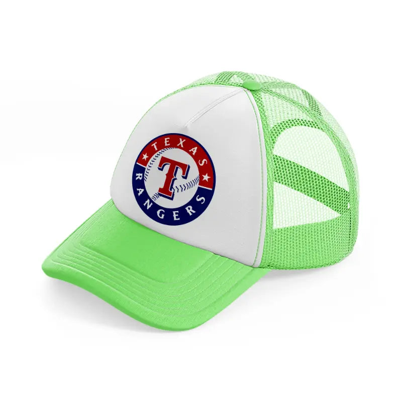 texas rangers badge lime green trucker hat