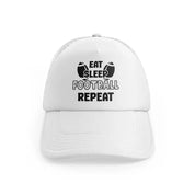 Eat Sleep Football Repeatwhitefront-view